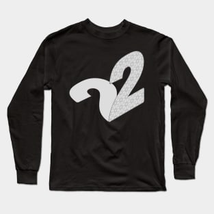 Isometric Number, Number Two Long Sleeve T-Shirt